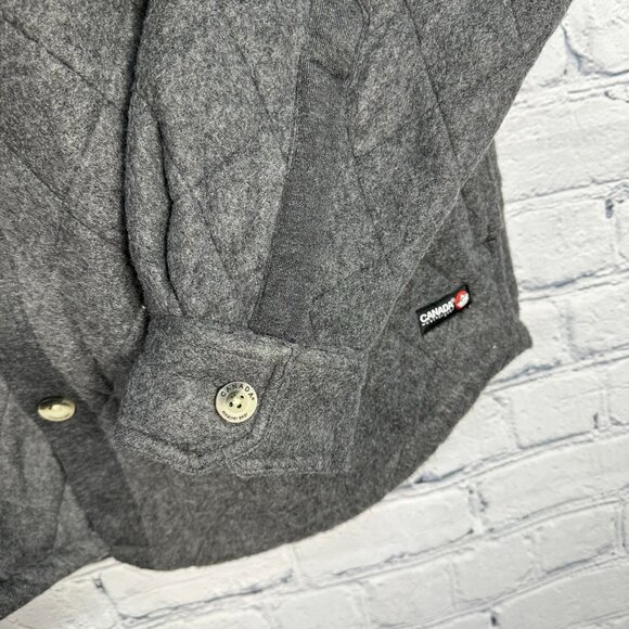 Canada Weathergear Men's Woolverton Fleece Quilted Shirt Jacket, Size M, Carbon - Picture 9 of 15